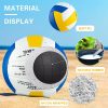 ANCBRUT Girls Volleyball Blue Yellow PU Leather-1