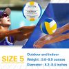 ANCBRUT Girls Volleyball Blue Yellow PU Leather-2