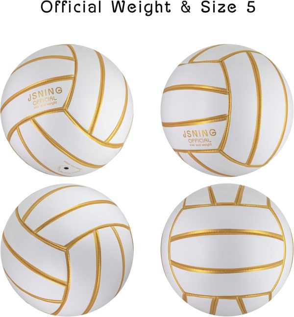 JSNING Golden White Volleyball PVC Official Size-2