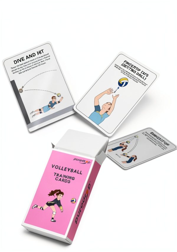 Puredrop Volleyball Drill Cards Paper Black White-2